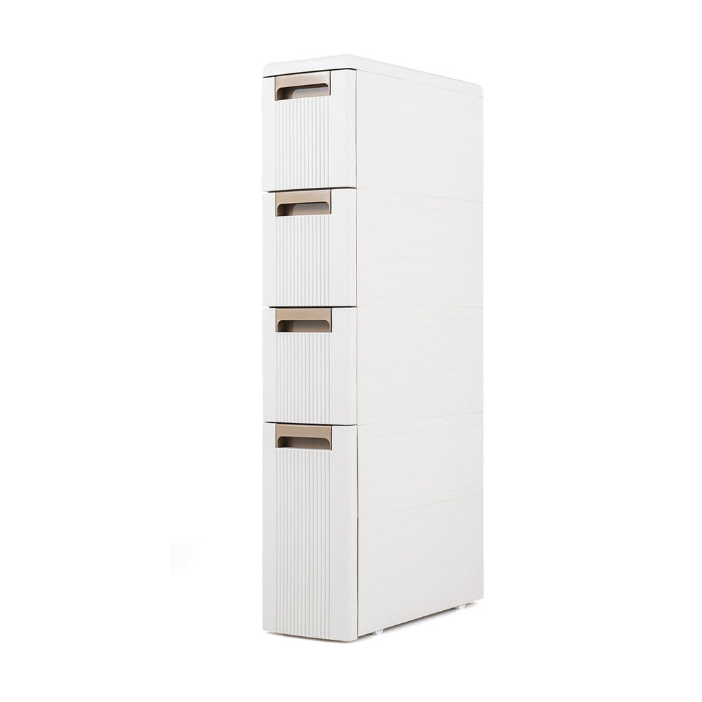 Narrow Storage Cabinet with Drawers and Removable Dividers