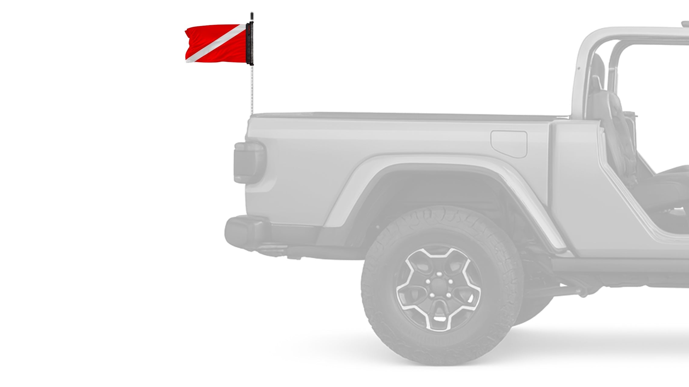 Diver Down 12"x18" Forever Wave Flag for Jeep Wrangler TJ 1996-2006