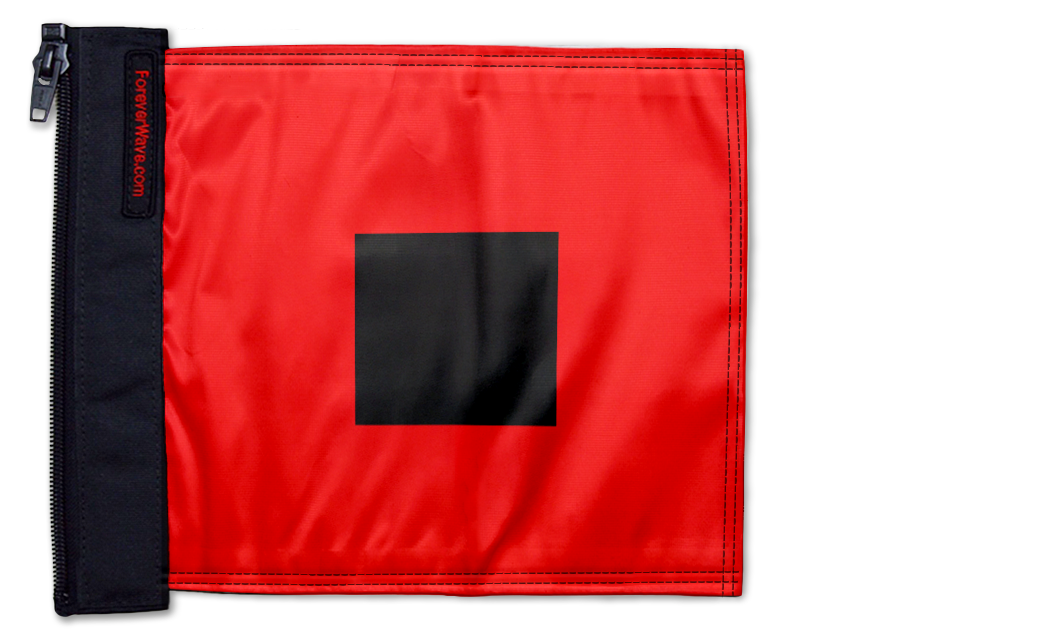 Hurricane Storm Warning 12"x18" Forever Wave Flag for Jeep Wrangler TJ 1996-2006