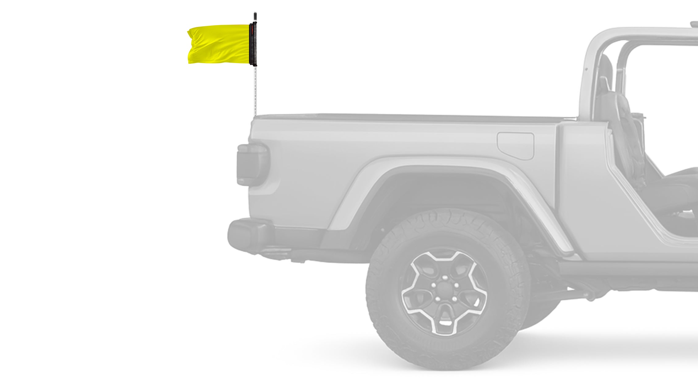 Solid Yellow "Q" 12"x18" Forever Wave Flag for Jeep Wrangler TJ 1996-2006