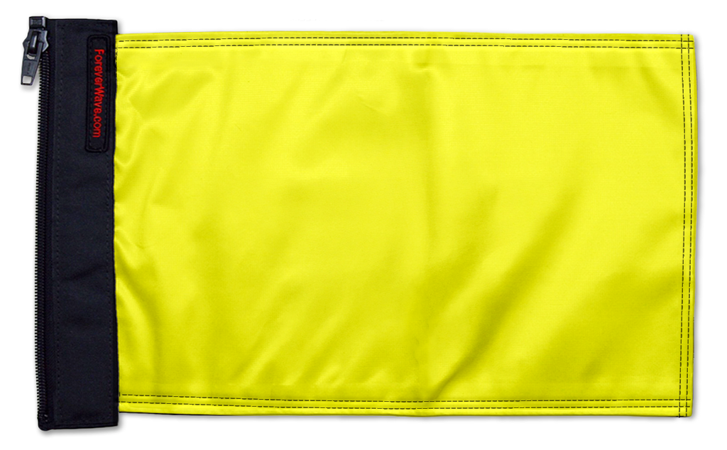 Solid Yellow "Q" 12"x18" Forever Wave Flag for Jeep Wrangler TJ 1996-2006