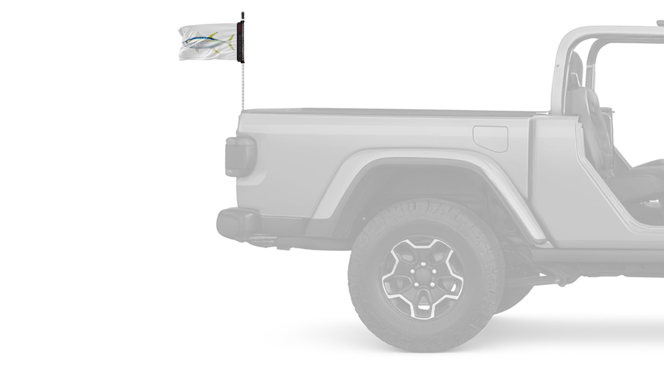 Tuna 12"x18" Forever Wave Flag for Jeep Wrangler TJ 1996-2006
