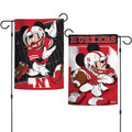 Nebraska Huskers Garden Flag 2 Sided Mickey Mouse Football