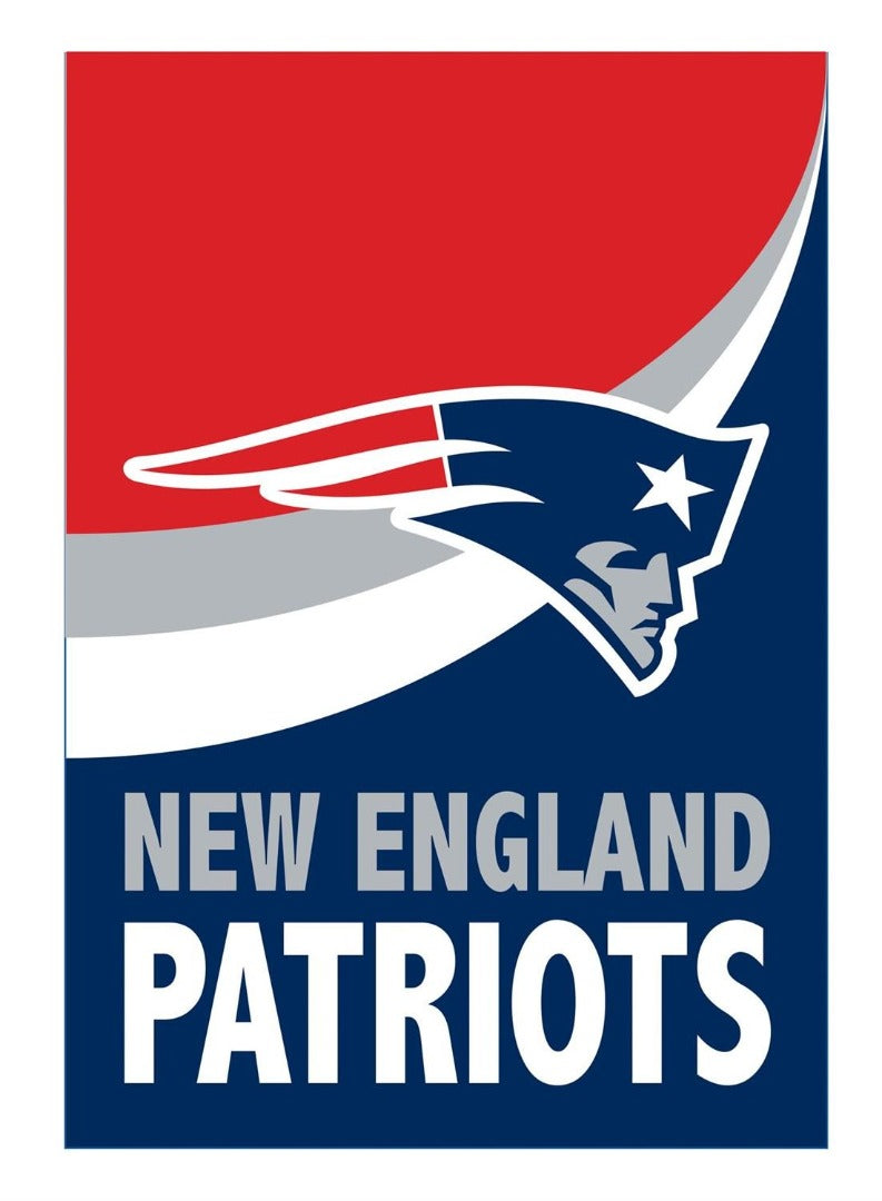 New England Patriots 2 Sided Burlap Garden Flag