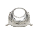 New Gold Silver Fashion Acrylic Moon Women's Handbags.