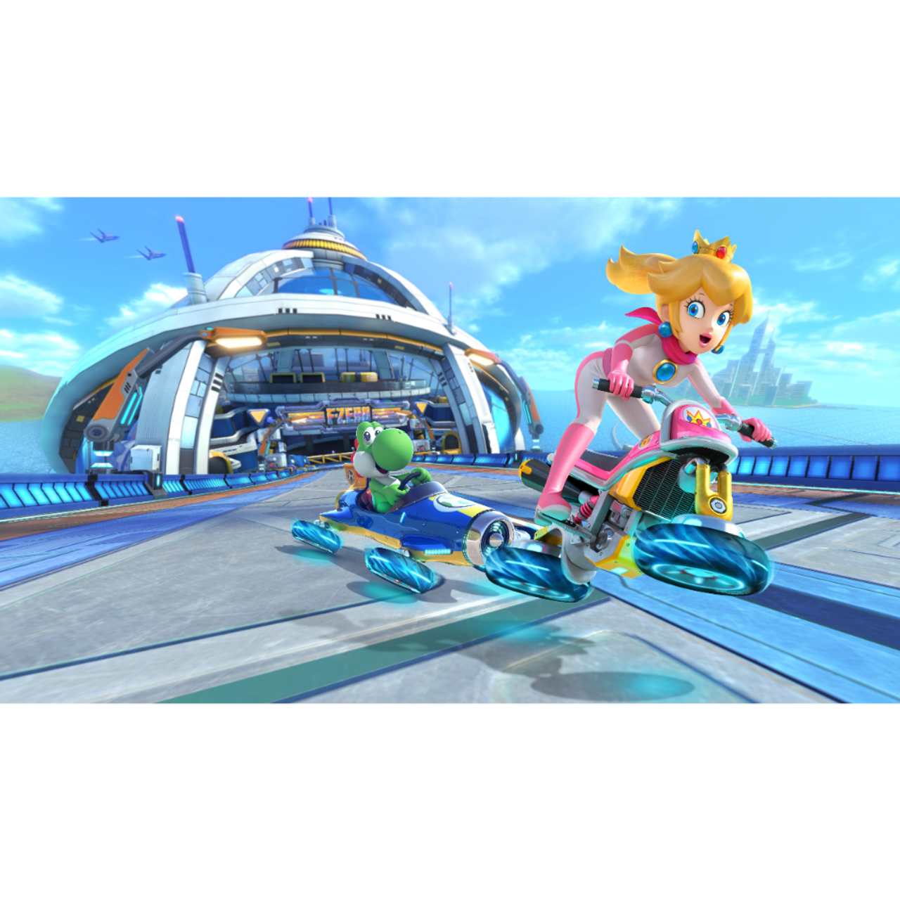 Nintendo - Switch Console Neon Red & Blue: OLED Model - Mario Kart 8 Deluxe Bundle (2024)