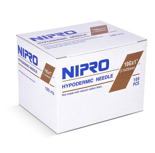 Nipro Hypodermic Needles 19G x 1" - AH+1925
