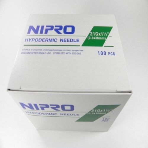 Nipro Hypodermic Needles 21G x 1-1/2" - AH+2138