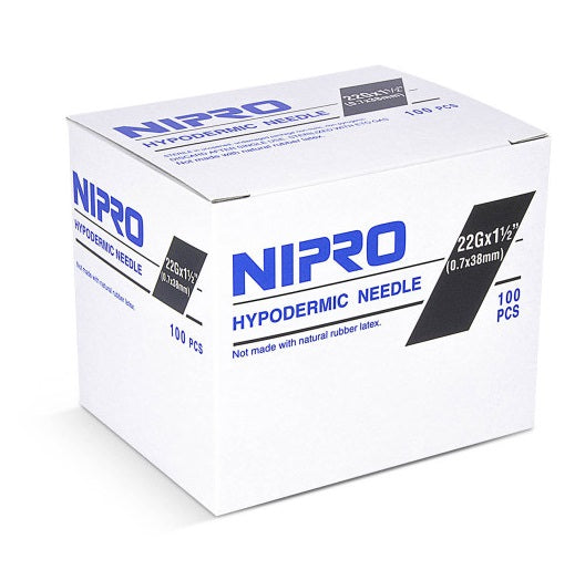 Nipro Hypodermic Needles 22G x 1-1/2" - AH+2238
