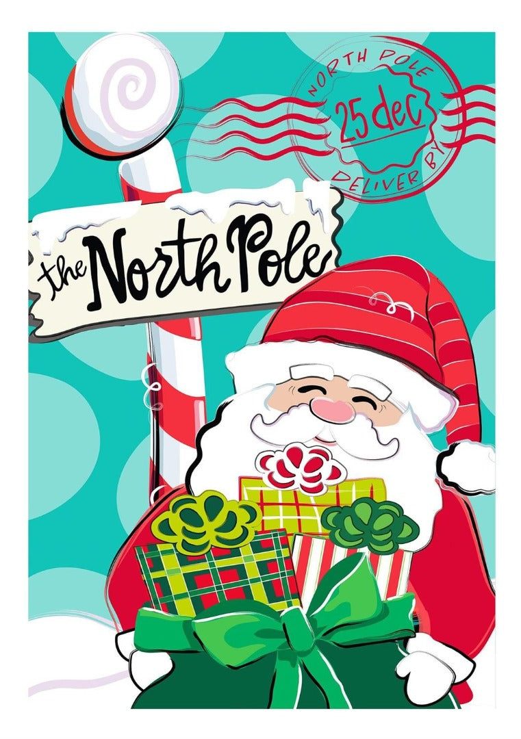North Pole Welcome 2 Sided Garden Flag
