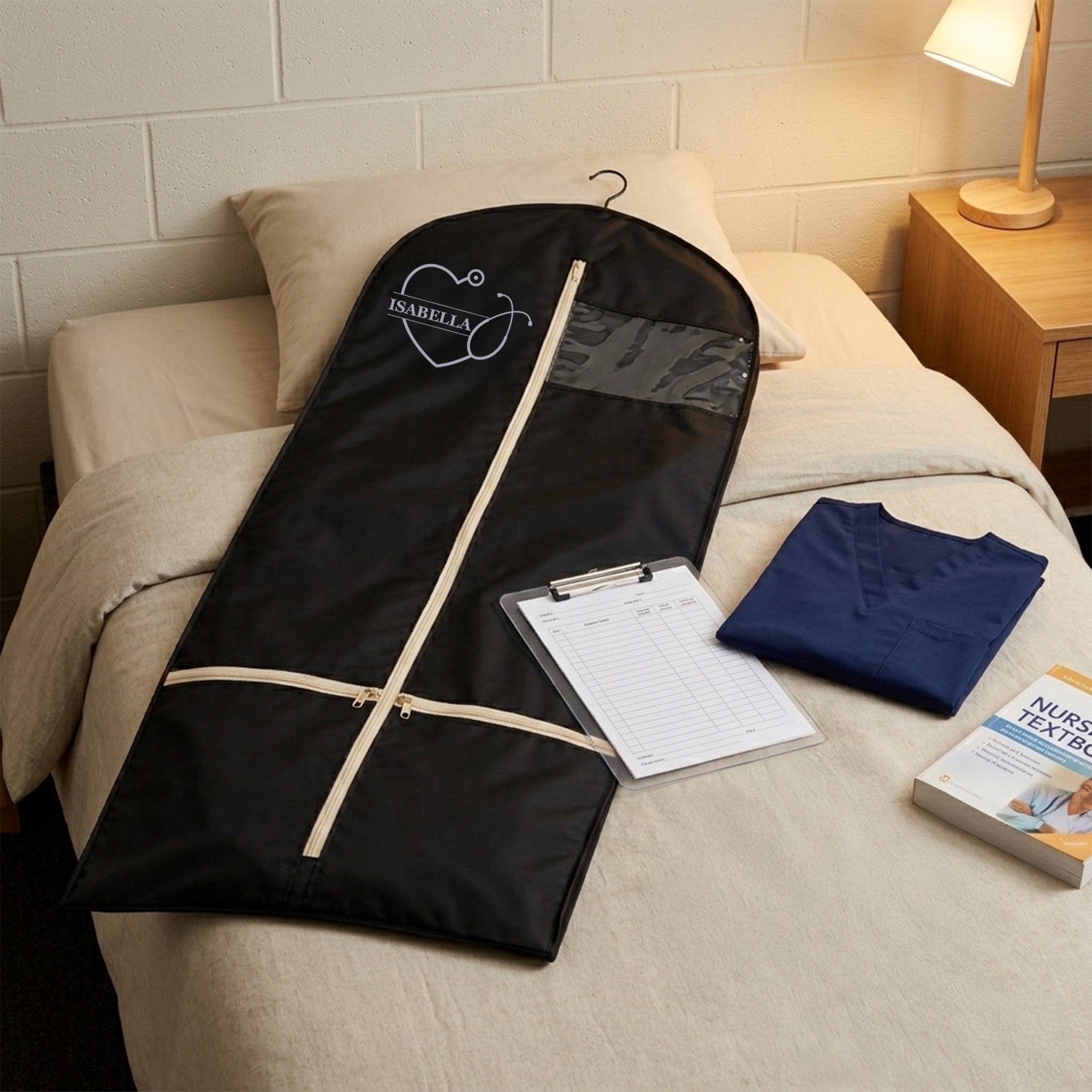 Personalized Garment bag for Hanging Clothes & Travel for Nurse