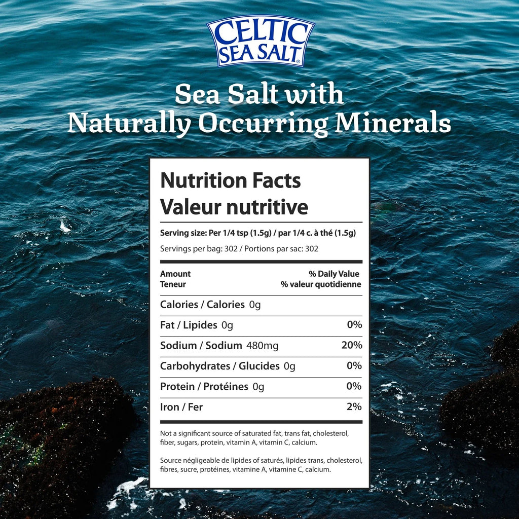 Celtic Sea Salt, Light Grey Resealable Bag, 1 lb (Bulk Pack of 6)