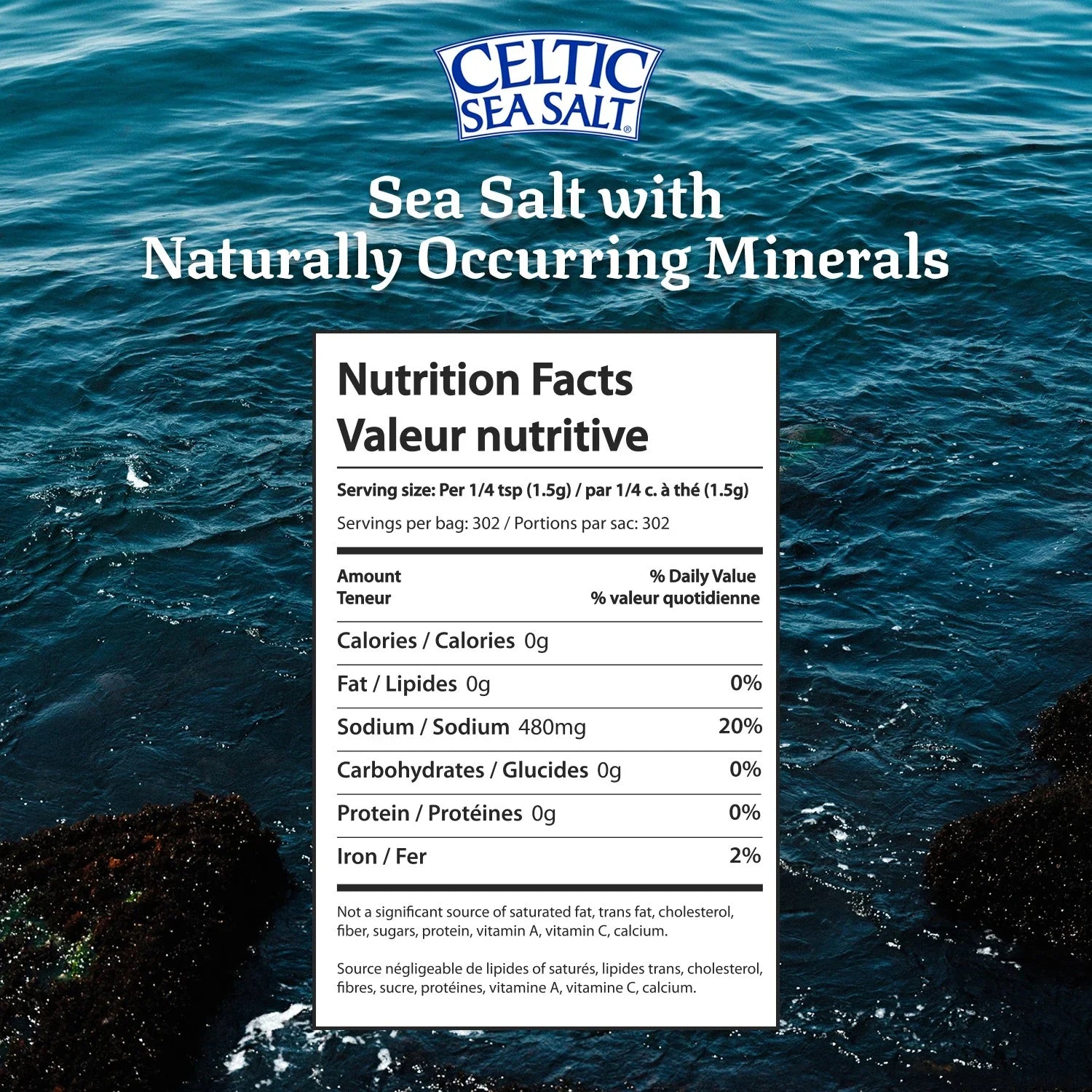 Celtic Sea Salt, Light Grey Resealable Bag, 1 lb (Bulk Pack of 6)