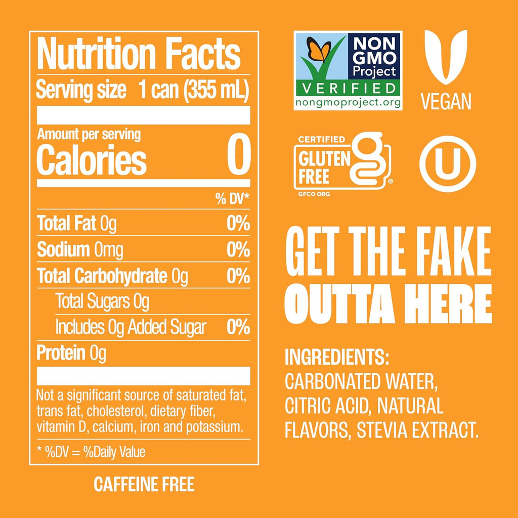 Zevia - Orange Soda, 6/12 fl oz (Pack of 4) - Zero Calorie Drink