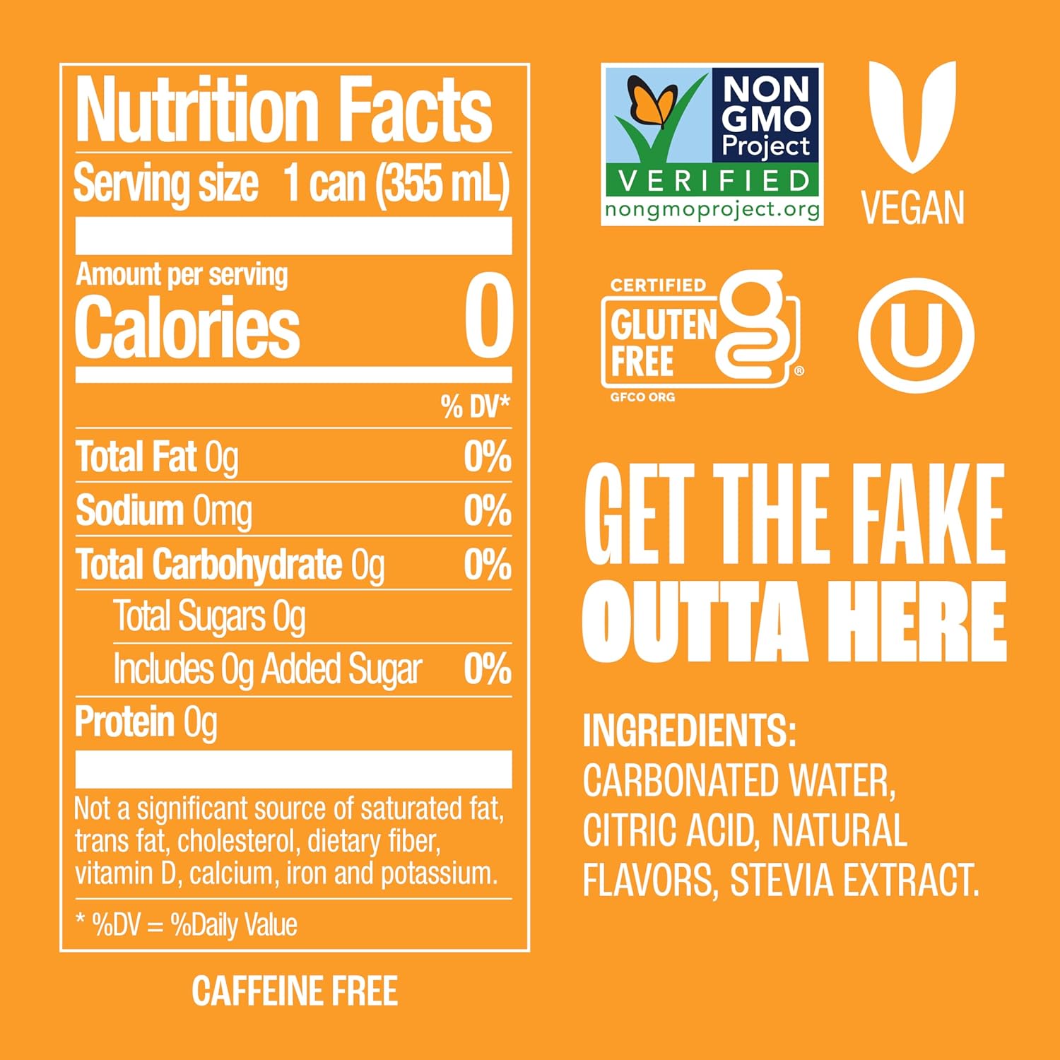 Zevia - Orange Soda, 6/12 fl oz (Pack of 4) - Zero Calorie Drink