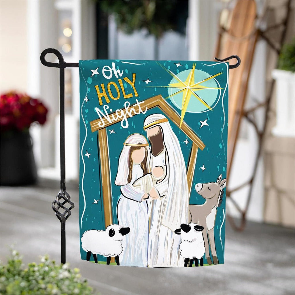 O Holy Night 2 Sided Garden Flag