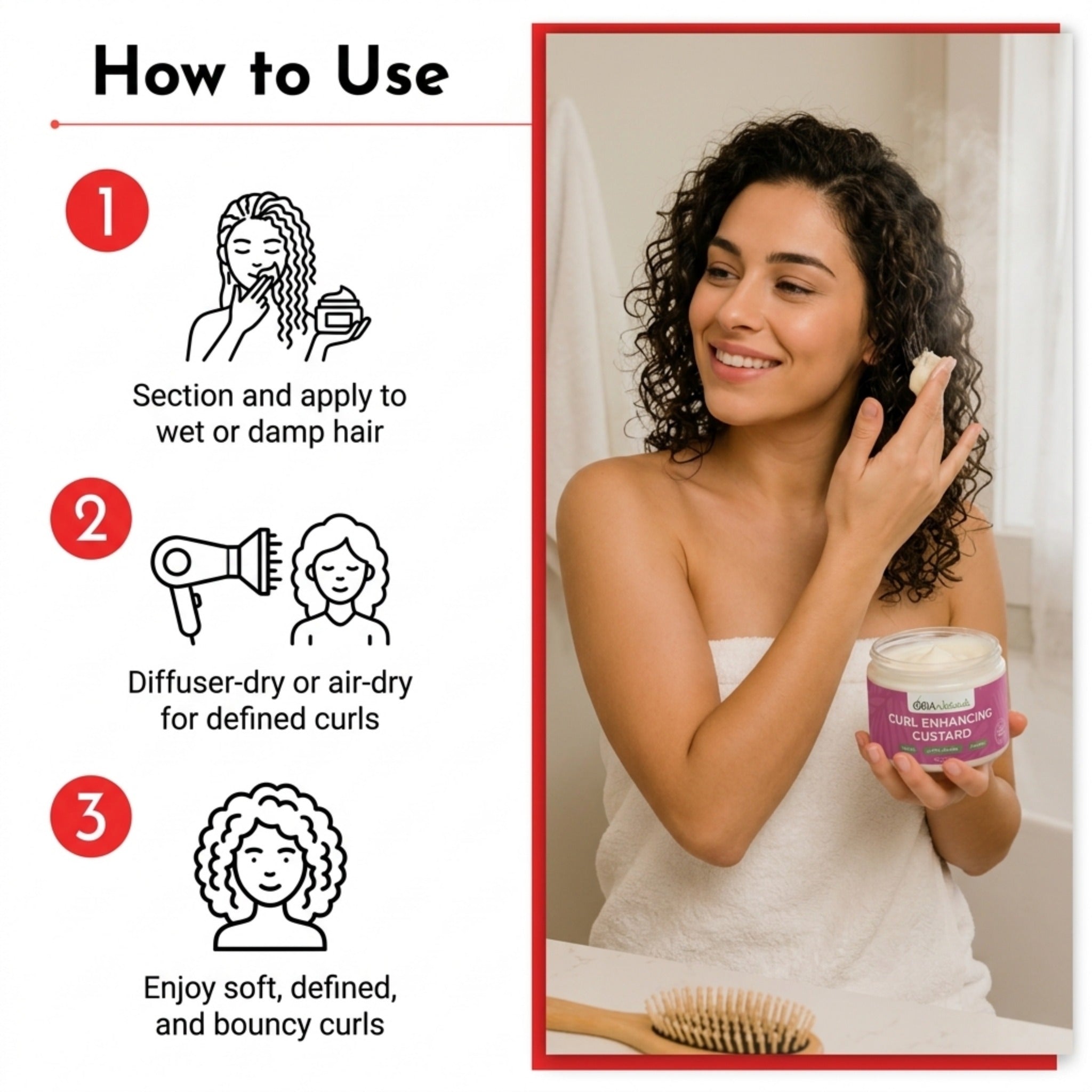 Curl Enhancing Custard — Curl Defining Gel for Curly Hair