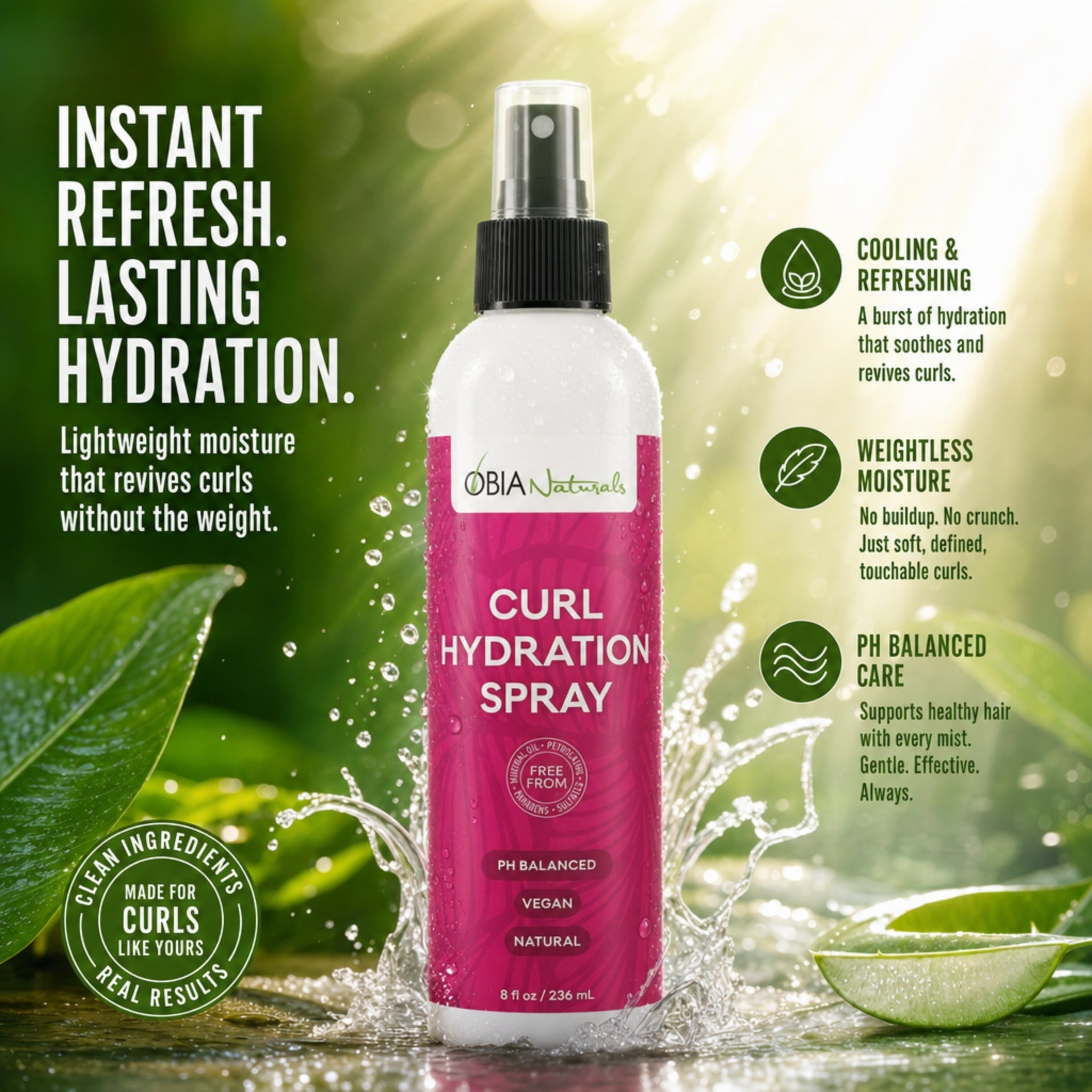 Curl Hydration Spray — Curl Refresher Spray for Curly Hair
