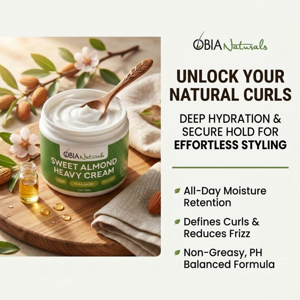 Sweet Almond Heavy Cream — Leave-In Conditioner for Dry, Damaged Hair