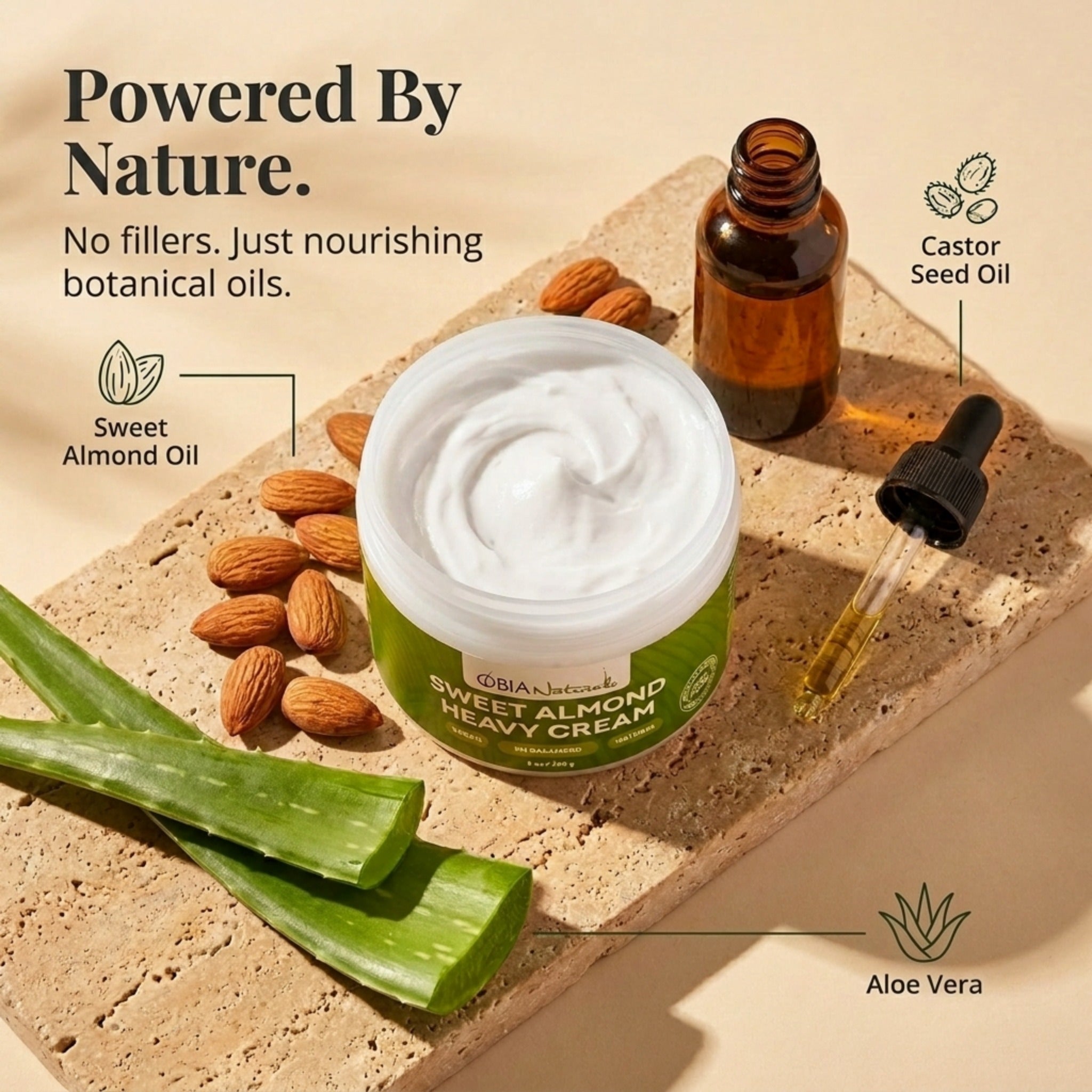 Sweet Almond Heavy Cream — Leave-In Conditioner for Dry, Damaged Hair