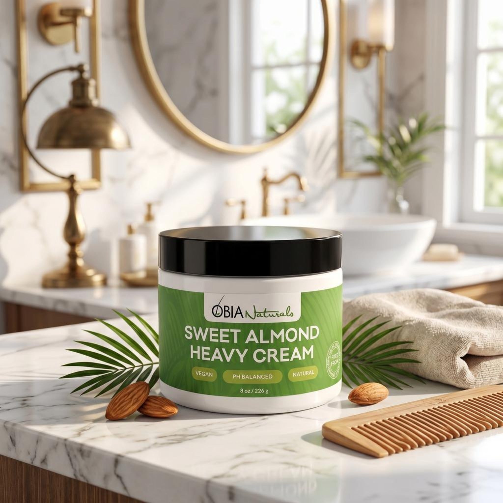 Sweet Almond Heavy Cream — Leave-In Conditioner for Dry, Damaged Hair