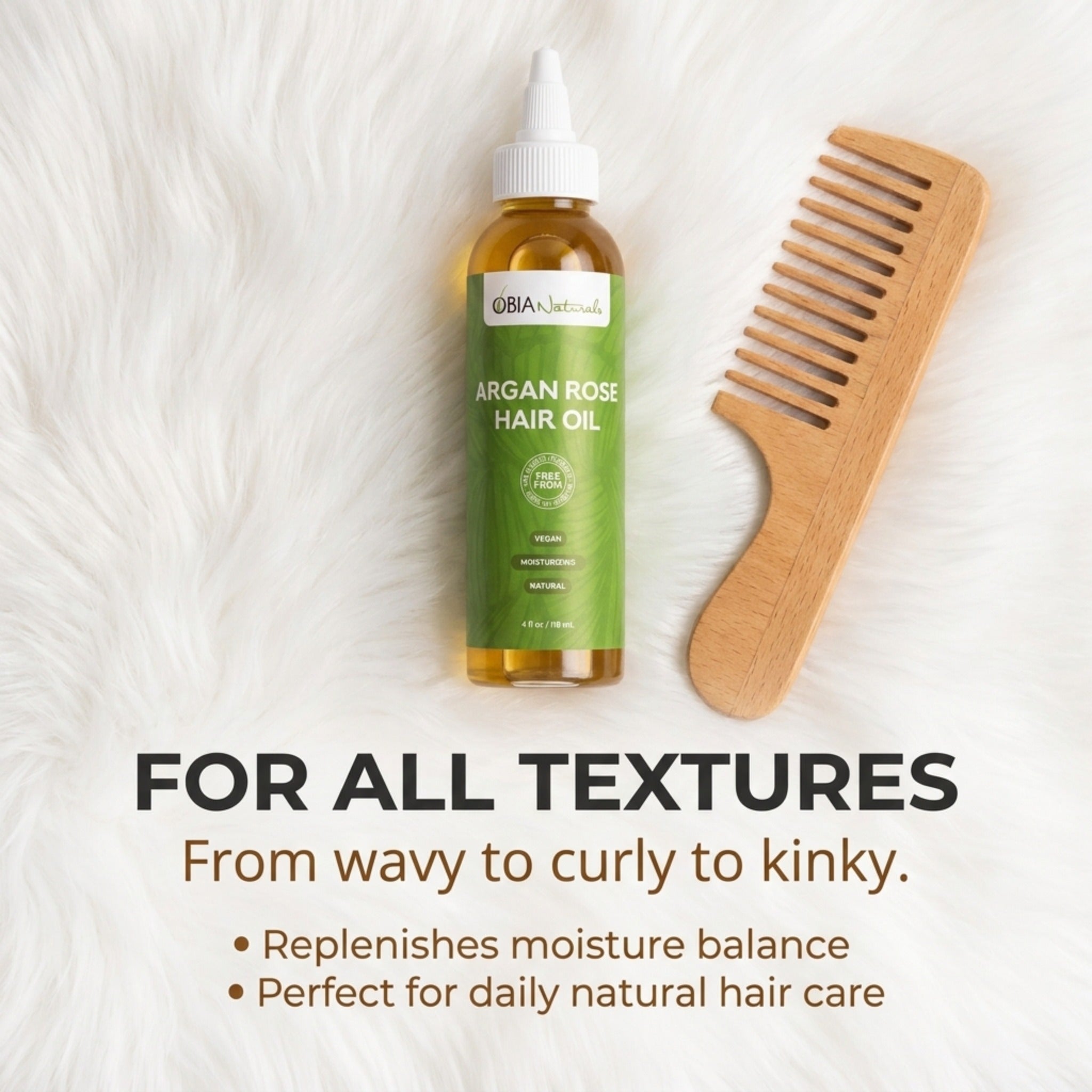Argan Rose Hair Oil — Argan Hair Oil for Dry, Curly Hair