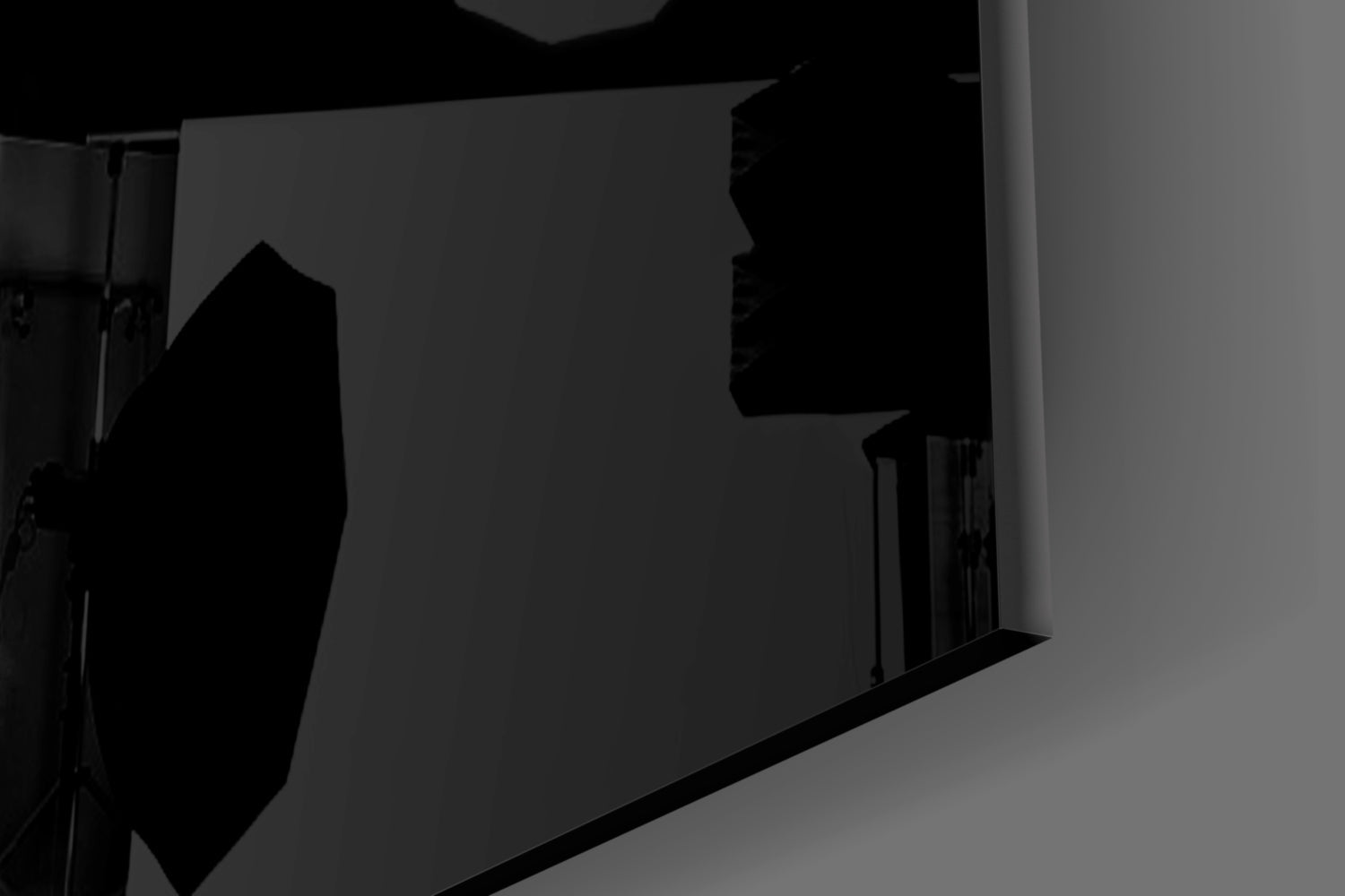 Leopard Face In Shadow Glass Wall Art