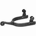 Men’s Buffed Black Roping Rose Rowel Spu