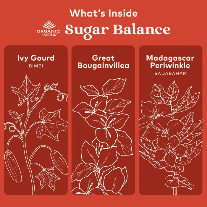 Organic India Sugar Balance Supplement, 90 Vegetarian Capsules.