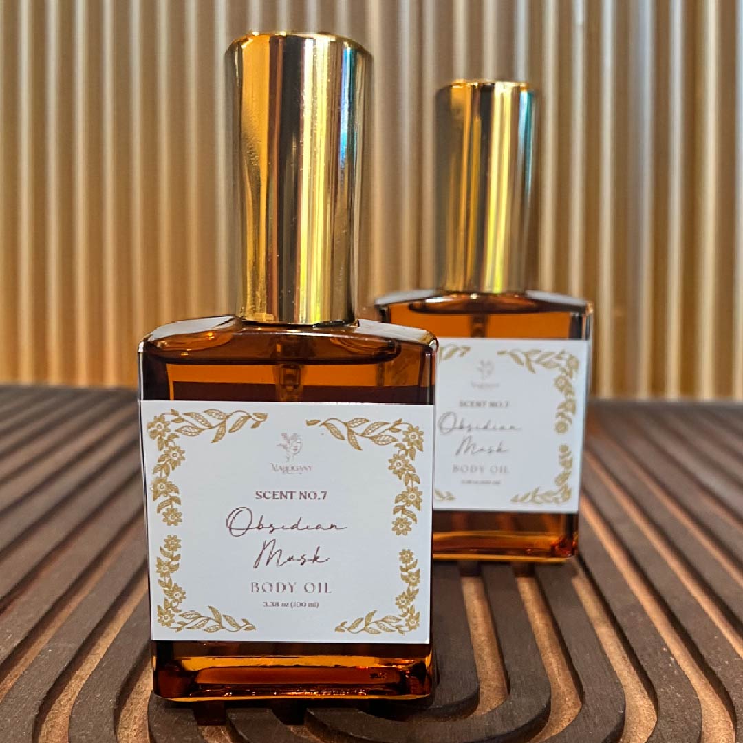 Obsidian Musk Body Oil – Bergamot, Cedarwood & Smoky Vetiver