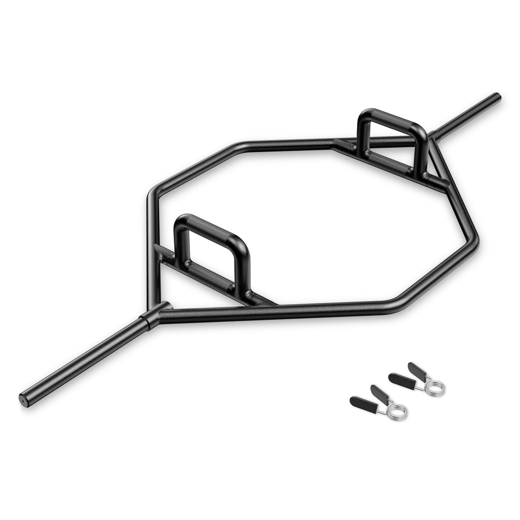 Olympic Hex Trap Bar with 2 Spring Collars and Foldable Handle