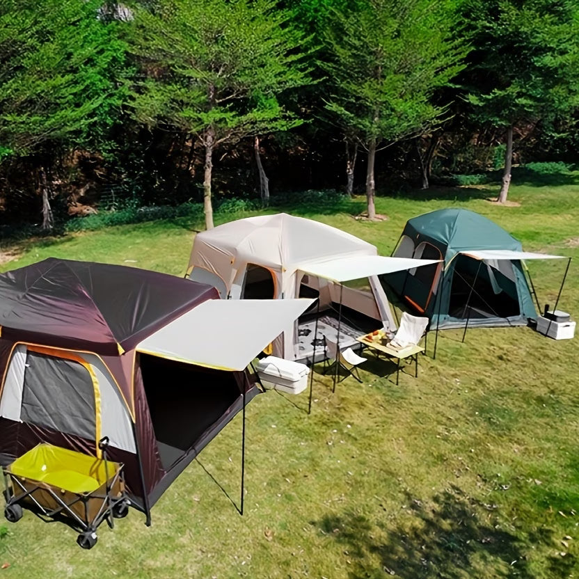 One Thickened Tent Suitable for Multiple People, a Spacious Canopy for Family Camping Outdoors