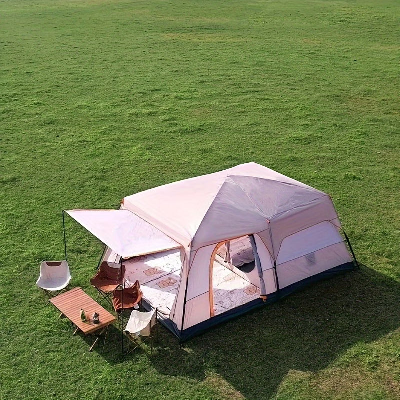 One Thickened Tent Suitable for Multiple People, a Spacious Canopy for Family Camping Outdoors