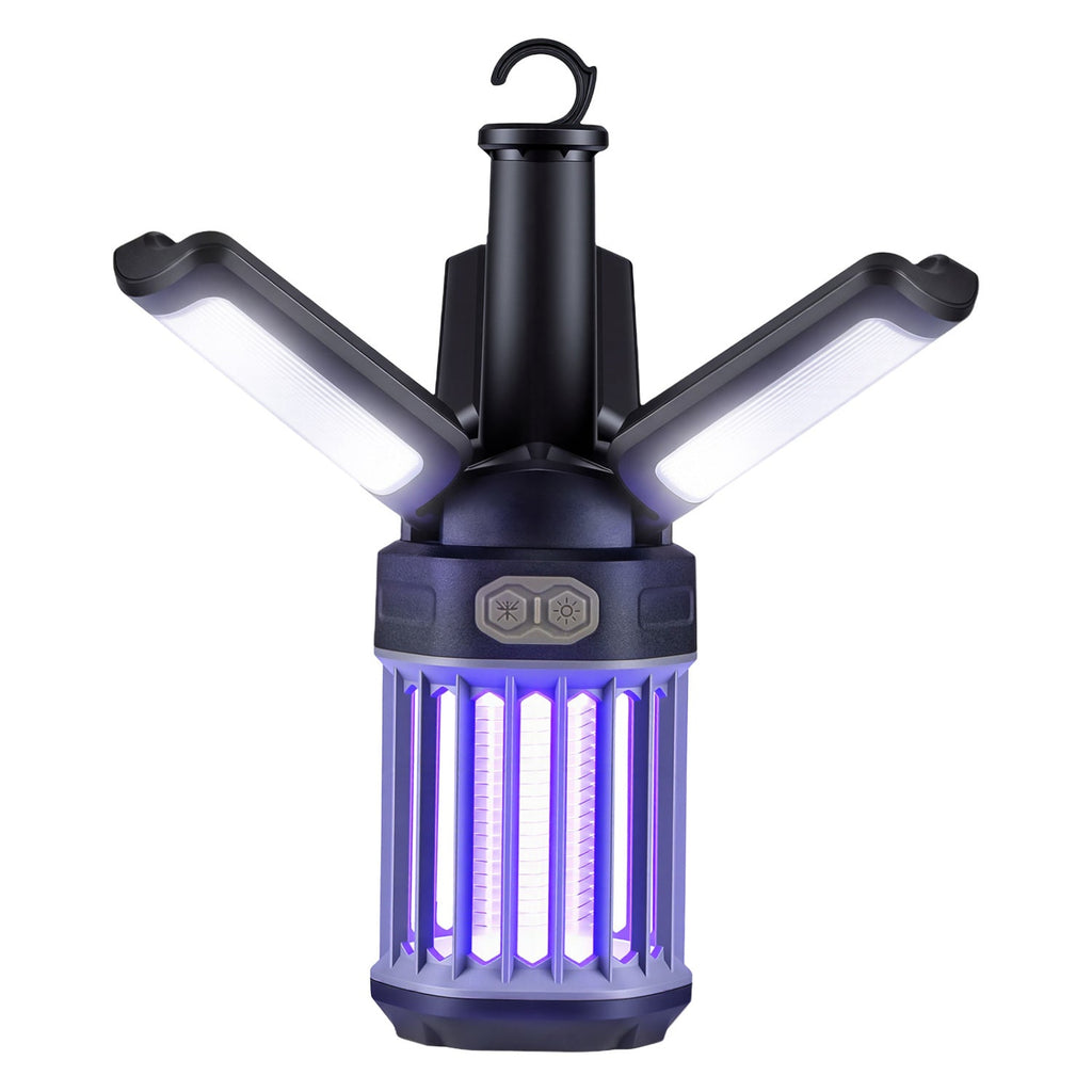 Outdoor Bug Zapper with Foldable Camping Lantern USB-C Rechargeable Electric Mosquito Killer