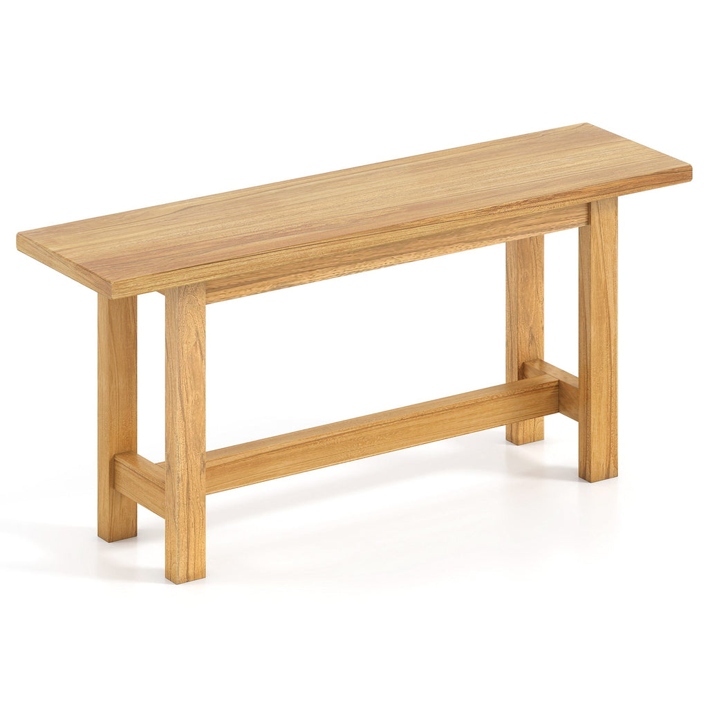 Outdoor Teak Wood Bench for Porch Backyard and Poolside