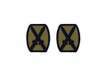 U.S. Army 10th Mountain Division OCP Patch with Hook Fastener (pair)