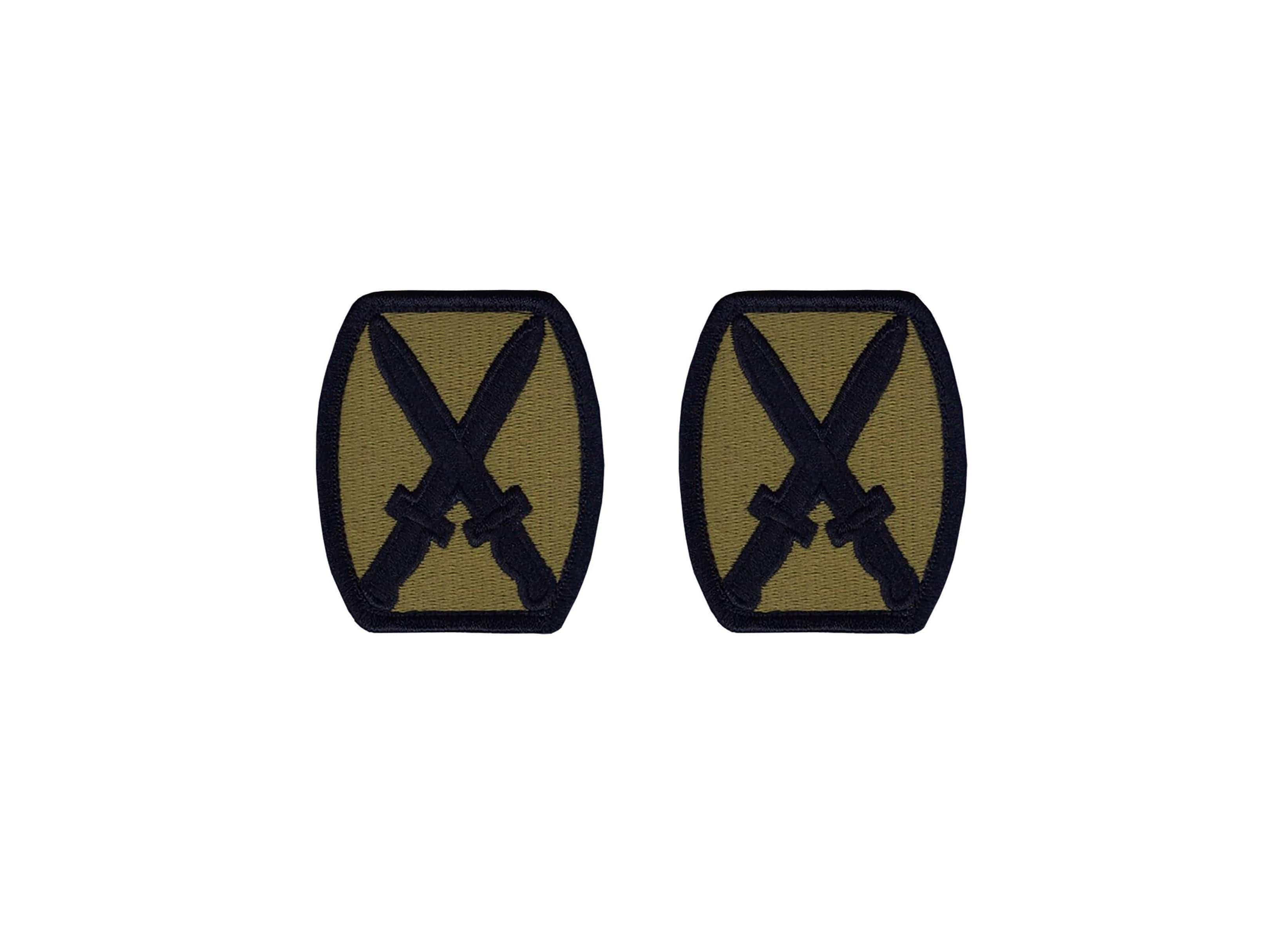 U.S. Army 10th Mountain Division OCP Patch with Hook Fastener (pair)