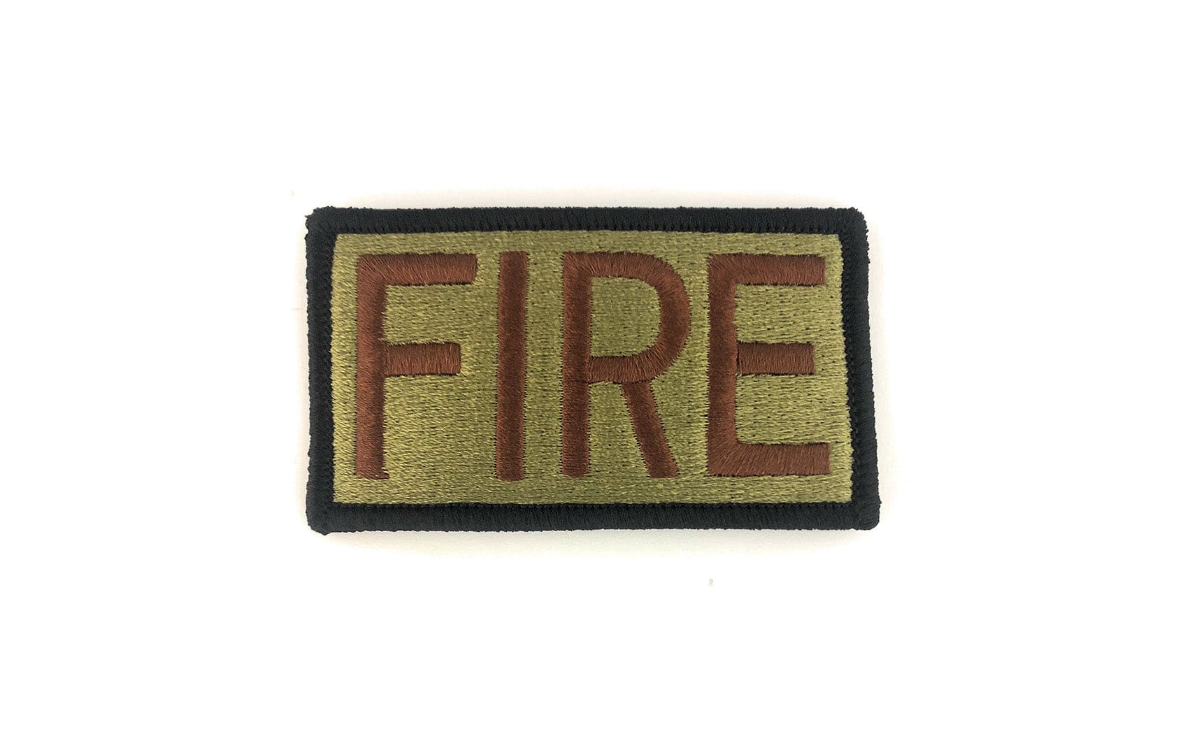 Air Force Fire Brassard with Spice Brown Letters and Black Border Ocp Patch w/Hook Fastener