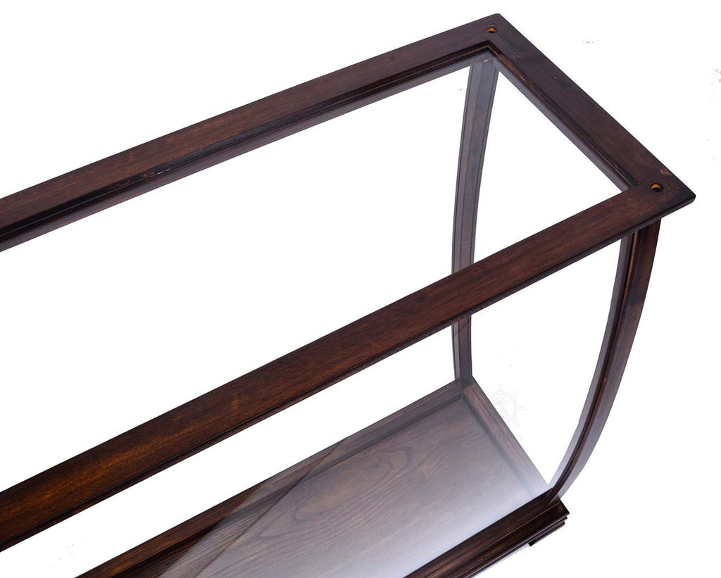 Display Case for Midsize Tall Ship Classic Brown