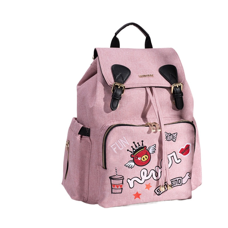 SUNVENO Cute Piglet Doodle Diaper Bag