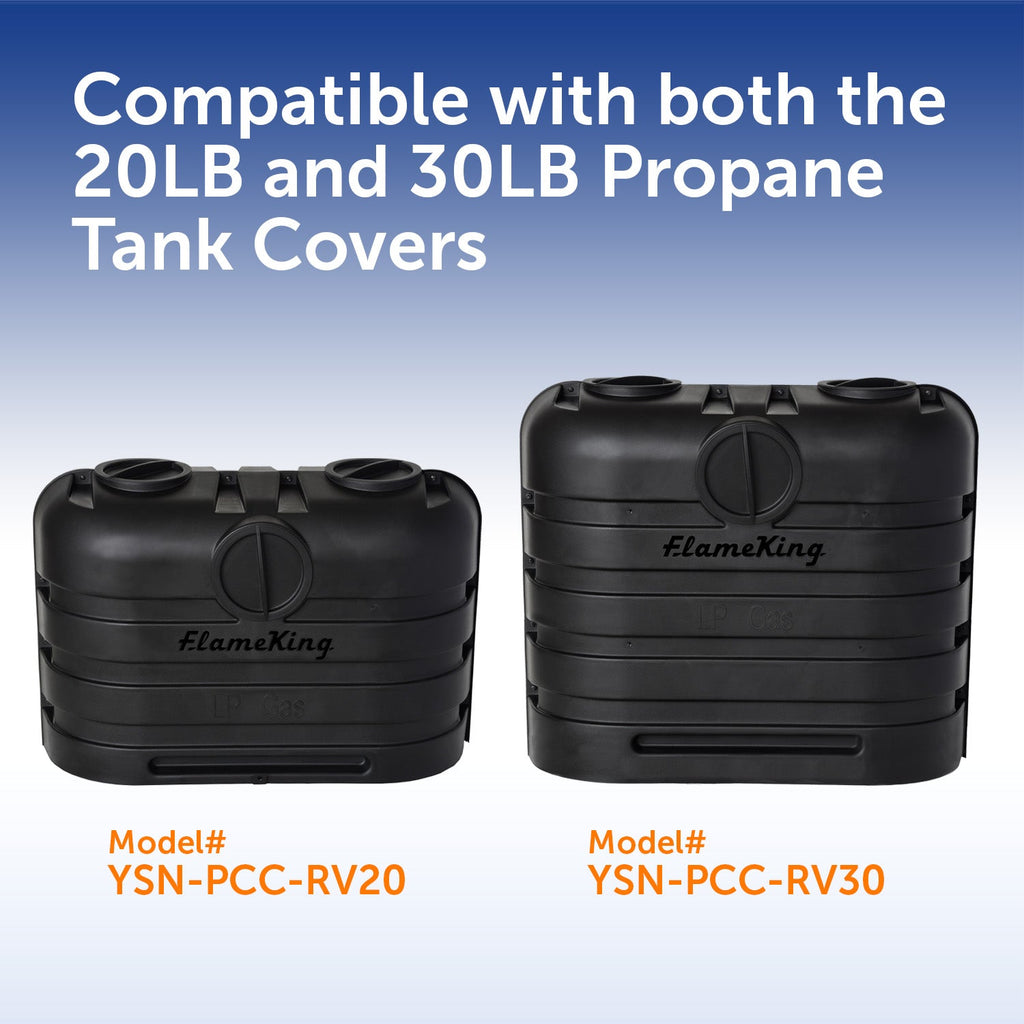 Flame King 2 pack Replacement Caps for Dual Propane Tank Cover - Black
