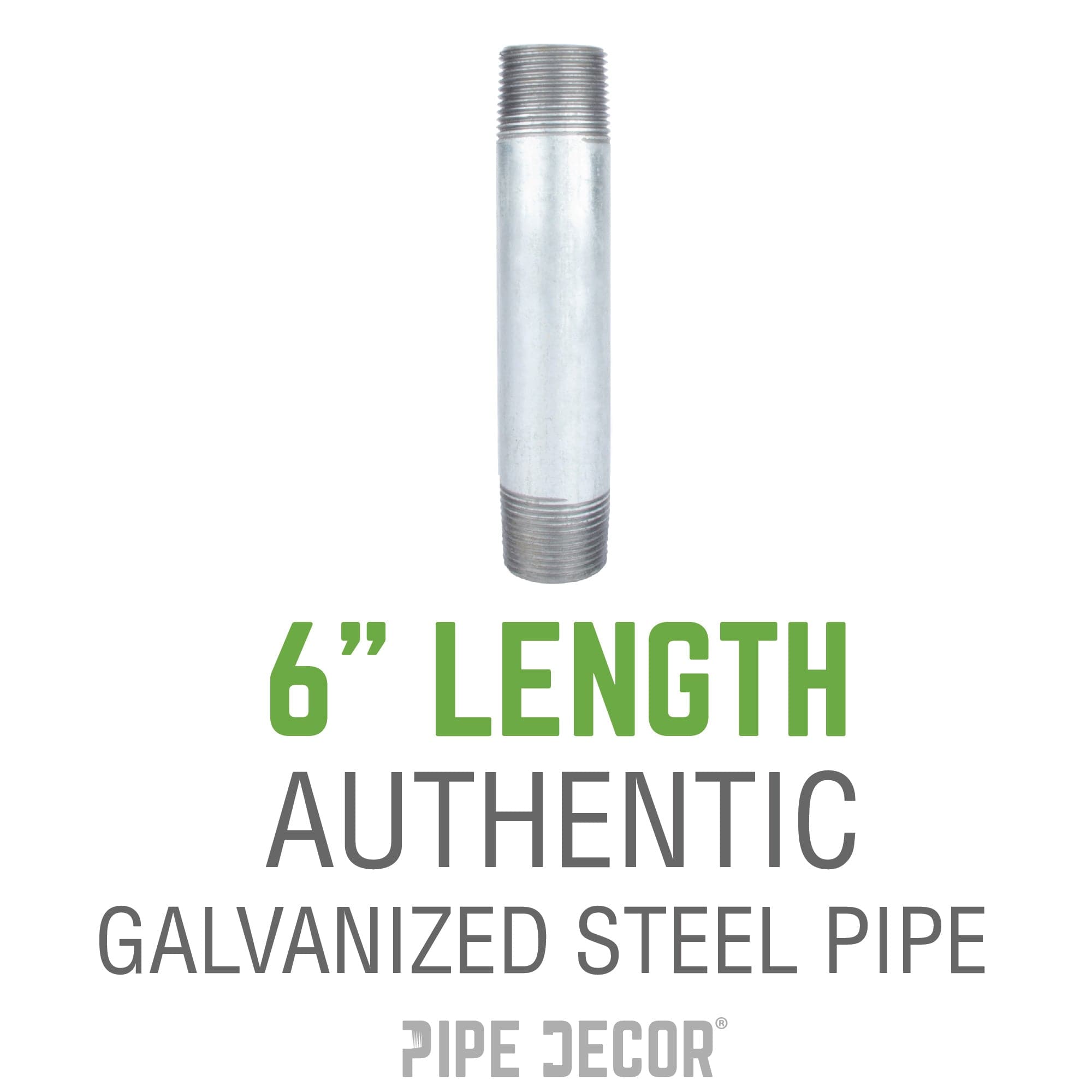 1/4 in. x 6 in. Galvanized Pipe