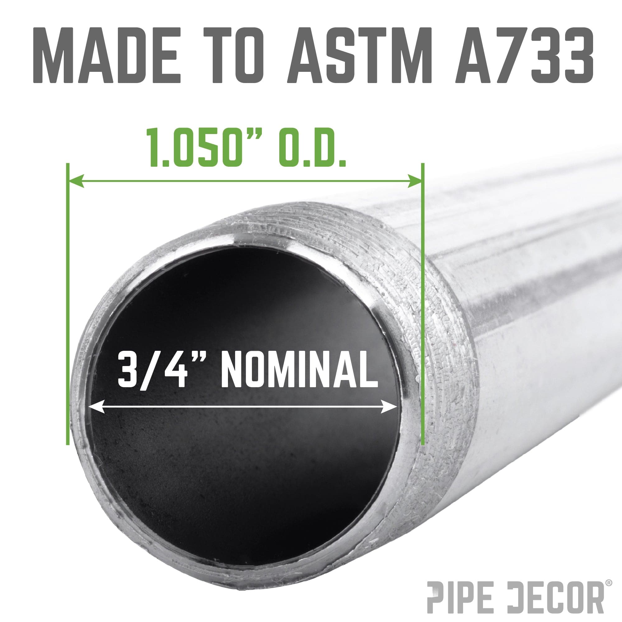 3/4 in. x 12 in. Galvanized Steel Nipple