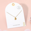 -D- Stainless Steel Monogram Pendant Necklace