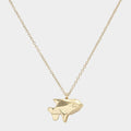 Origami fish pendant necklace
