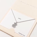 CZ Embellished Metal Bear Pendant Necklace