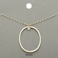 -O- Initial Monogram Brass Metal Pendant Necklace