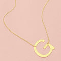 -G- Gold Dipped Initial Monogram Pendant Necklace