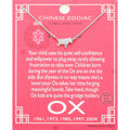 Lunar 12 Zodiac White Gold Dipped CZ Ox Pendant Necklace