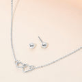 Double Open Heart Link Pendant Necklace